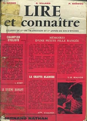 Immagine del venditore per LIRE ET CONNATRE. CLASSES DE 6me DE TRANSITION ET 1re ANNEE DE FIN D'ETUDE. venduto da Le-Livre