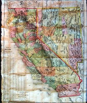 Standard Map of California & Nevada (Map from 1887 by Rand, McNally & Co's)