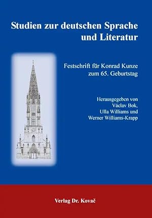 Seller image for Studien zur deutschen Sprache und Literatur, Festschrift für Konrad Kunze zum 65. Geburtstag for sale by Verlag Dr. Kovac GmbH