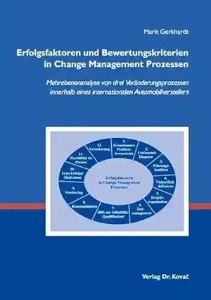 Imagen del vendedor de Erfolgsfaktoren und Bewertungskriterien in Change Management Prozessen, Mehrebenenanalyse von drei Veränderungsprozessen innerhalb eines internationalen Automobilherstellers a la venta por Verlag Dr. Kovac GmbH