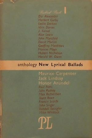 Seller image for Anthology: New Lyrical Ballads for sale by Bertram Rota Ltd