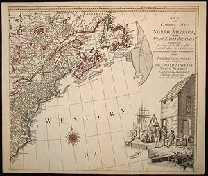 A New and Correct Map of North America, with the West India Islands. Divided According to the las...