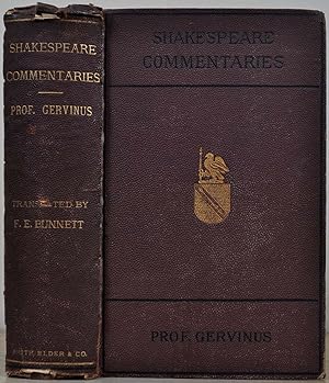 SHAKESPEARE COMMENTARIES. Translated under the Author's Superintendence. New Edition.