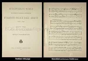 Ausgewählte Werke. Des Kurfürstich bayerischen Concertmeisters Evaristo Felice Dall'Abaco. (1675-...