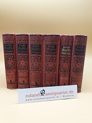 Image du vendeur pour Deutsche Klassiker-Bibliothek. Bd. I - VI. Bd. I: (Abt. 1-4) Goethes Werke Bd. I-IV / Bd.II: (Abt. 5-8) Goethes Werke Bd. V-VI, Schillers Werke Bd. I-II / Bd.III: (Abt.9) Schillers Werke Bd.III / Bd.IV: (Abt. 13) Schillers Werke Bd.VII / Bd.V: (Abt. 17) Kleists Werke Bd.I / Bd. VI: (Abt. 21-24) Lenaus Werke Bd.I-II , Heines Werke Bd. I-II. mis en vente par Roland Antiquariat UG haftungsbeschrnkt