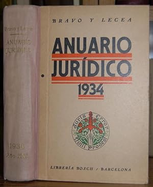 Bild des Verkufers fr ANUARIO JURIDICO 1934. Ao XXI. Diccionario de Legislacin Vigente zum Verkauf von Fbula Libros (Librera Jimnez-Bravo)