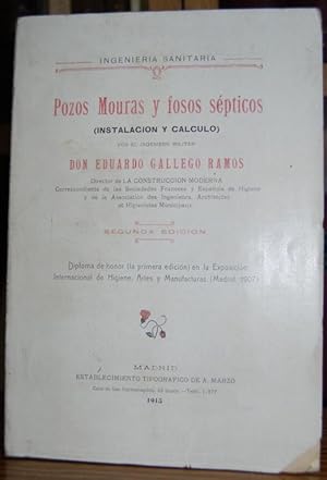 Imagen del vendedor de POZOS MOURAS Y FOSOS SEPTICOS. (Instalacin y clculo) a la venta por Fbula Libros (Librera Jimnez-Bravo)