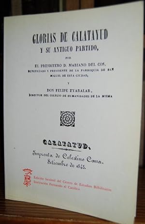 Bild des Verkufers fr GLORIAS DE CALATAYUD Y SU ANTIGUO PARTIDO zum Verkauf von Fbula Libros (Librera Jimnez-Bravo)