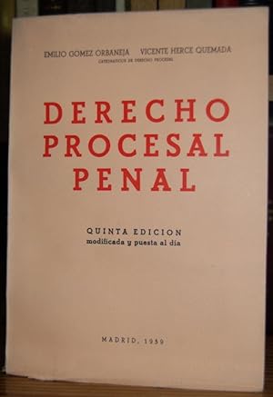 Seller image for DERECHO PROCESAL PENAL. Quinta edicin modificada y puesta al da for sale by Fbula Libros (Librera Jimnez-Bravo)
