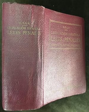 Seller image for LEGISLACION ESPAOLA. LEYES PENALES for sale by Fbula Libros (Librera Jimnez-Bravo)