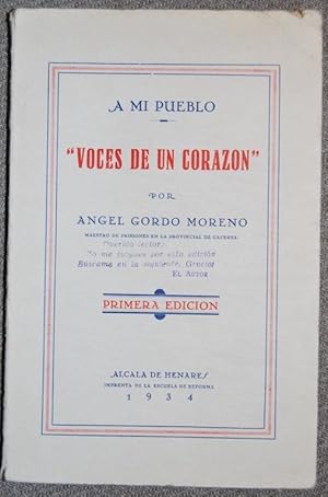 Imagen del vendedor de A MI PUEBLO. VOCES DE UN CORAZON a la venta por Fbula Libros (Librera Jimnez-Bravo)