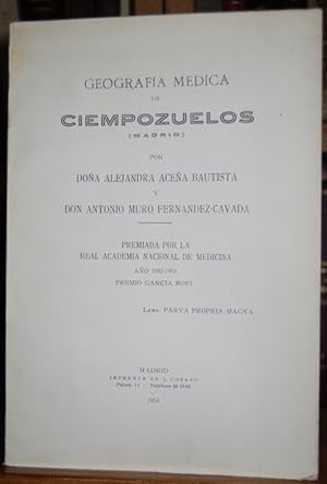 Imagen del vendedor de GEOGRAFIA MEDICA DE CIEMPOZUELOS (MADRID) a la venta por Fbula Libros (Librera Jimnez-Bravo)