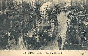 Bild des Verkufers fr Carte Postale Ancienne - MI-CAREME 1912 - Char du Comit des Ftes du X. zum Verkauf von JOIE DE LIRE