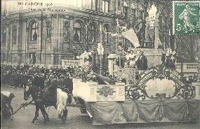 Bild des Verkufers fr Carte Postale Ancienne - MI-CAREME 1908 - Char du Normandie. zum Verkauf von JOIE DE LIRE