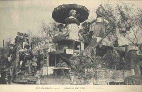 Bild des Verkufers fr Carte Postale Ancienne - MI-CAREME 1912 - CHARS DE NICE - La vie chre. zum Verkauf von JOIE DE LIRE