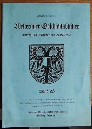 Bild des Verkufers fr Die Anfnge des Friedberger Lehrerseminars Sonderdruck Wetterauer Geschichtsbltter Bd. 26 zum Verkauf von Antiquariat Blschke