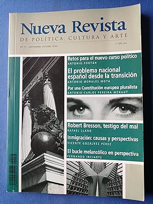 Imagen del vendedor de Nueva Revista de Poltica, Cultura y Arte. N 71. Septiembre-Octubre 2000 a la venta por Perolibros S.L.