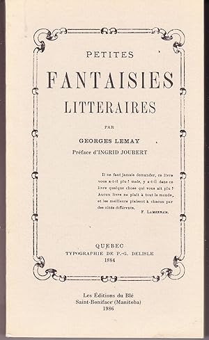 Seller image for Petites Fantaisies Litteraires for sale by John Thompson