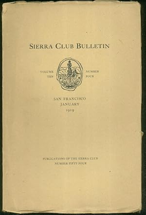 Seller image for Sierra Club Bulletin - January 1919. John Muir- Studies in the Sierra V, Post-Glacial Denudation; Grove Gilbert; Sierran Chipmunks; Professor Joe for sale by Singularity Rare & Fine