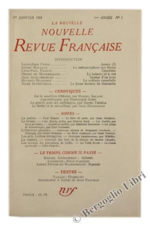 LA NOUVELLE NOUVELLE REVUE FRANÇAISE - Année 1953. Année complète.: