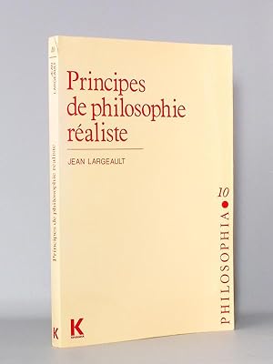 Seller image for Principes de philosophie raliste. [ exemplaire ddicac par l'auteur ] for sale by Librairie du Cardinal