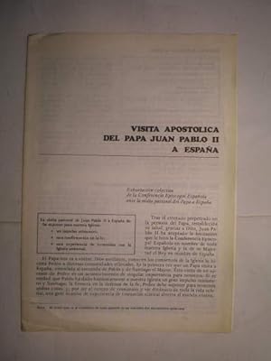 Visita Apostólica del Papa Juan Pablo II a España. Exhortación Colectiva de la Conferencia Episco...