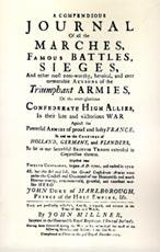 Imagen del vendedor de COMPENDIOUS JOURNAL OF ALL THE MARCHES FAMOUS BATTLES & SIEGES (of Marlborough) a la venta por Naval and Military Press Ltd