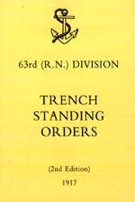 63rd (RN) DIVISION TRENCH STANDING ORDERS (2nd edition) 1917