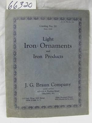 Image du vendeur pour Light Iron Ornaments and Iron Products Catalog No. 20 Issue 1928 A. I. A. File No 15d mis en vente par Princeton Antiques Bookshop