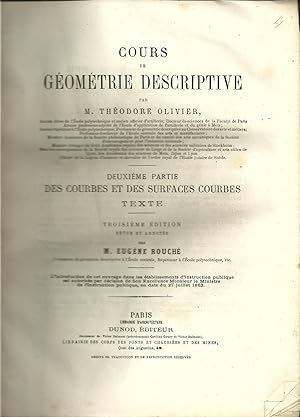 COURS DE GÉOMÉTRIE DESCRIPTIVE - PREMIÈRE PARTIE: DU POINT, DE LA DROITE ET DU PLAN (Texte) - DEU...