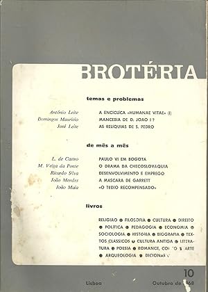 BROTÉRIA. nº 10 - Vol. LXXXVII. Outubro 1968