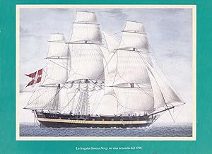 La fragata danesa Norge en una acuarela del 1798/ A