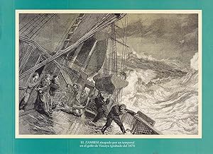 EL ZAMBESI atrapado por un temporal en el golfo de Vizcaya (grabado del 1875)/ A