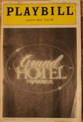 Playbill: Grand Hotel The Musical - Martin Beck Theatre