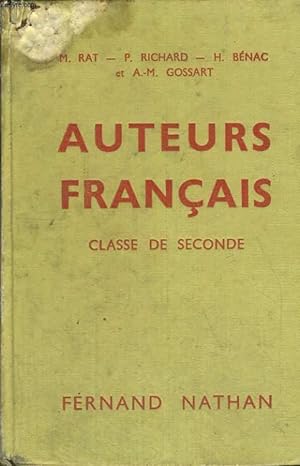 Seller image for AUTEURS FRANCAIS. CLASSE DE SECONDE for sale by Le-Livre