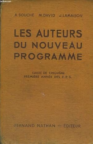 Seller image for LES AUTEURS DU NOUVEAU PROGRAMME. CLASSE DE CINQUIEME. ANNEE PREPARATOIRE DES E.P.S. EXPLICATIONS FRANCAISES, LECTURES SUIVIES ET DIRIGEES. for sale by Le-Livre