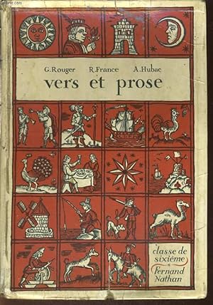 Seller image for VERS ET PROSE. CLASSE DE SIXIEME. for sale by Le-Livre