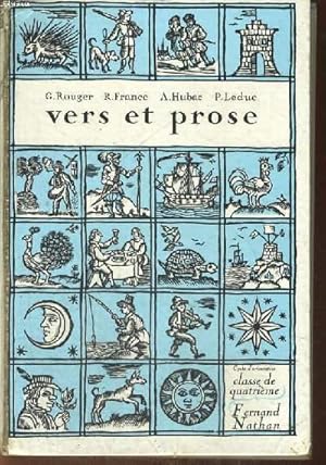 Seller image for VERS ET PROSE. CLASSE DE QUATRIEME. for sale by Le-Livre