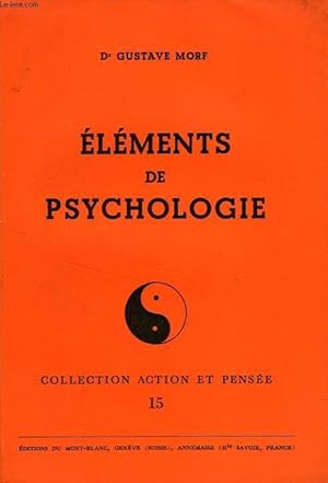 Seller image for ELEMENTS DE PSYCHOLOGIE for sale by Le-Livre