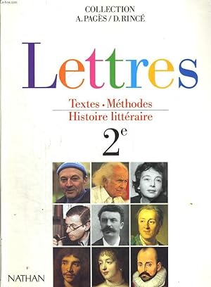 Bild des Verkufers fr LETTRES. TEXTES ET METHODES. HISTOIRE LITTERAIRE 2e zum Verkauf von Le-Livre