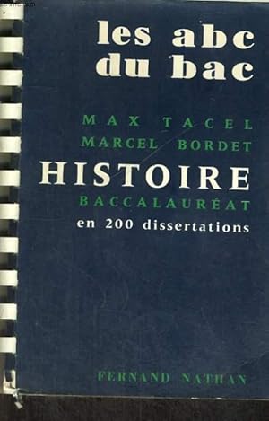 Image du vendeur pour HISTOIRE BACCALAUREATEN DEUX CENTS SUJETS DE DISSERTATION. mis en vente par Le-Livre