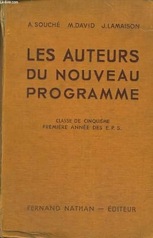 Seller image for LES AUTEURS DU NOUVEAU PROGRAMME. CLASSE DE CINQUIEME. ANNEE PREPARATOIRE DES E.P.S. EXPLICATIONS FRANCAISES, LECTURES SUIVIES ET DIRIGEES. for sale by Le-Livre