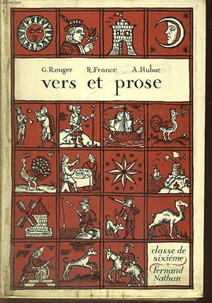 Seller image for VERS ET PROSE. CLASSE DE SIXIEME for sale by Le-Livre