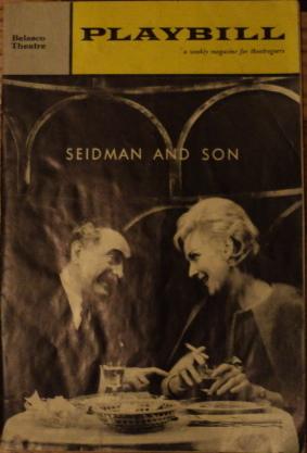Playbill: Seidman and Son - Belasco Theatre