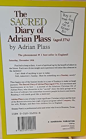 Seller image for The Sacred Diary of Adrian Plass Aged 37 3/4 for sale by Bargain Finders of Colorado