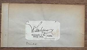 Seller image for W A E Saxe Wiemer Eisanch [ SIGNATURE, BLACK INK HANDWRITING CUT OUT FROM LETTER SIGNED BY AUTHOR for sale by Deightons