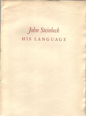 John Steinbeck His Language.