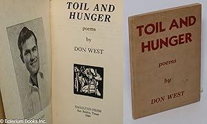 Bild des Verkufers fr Toil and hunger; poems zum Verkauf von Bolerium Books Inc.