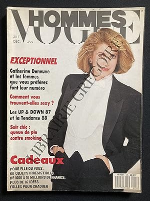 VOGUE HOMMES-N°105-DECEMBRE 1987-CATHERINE DENEUVE