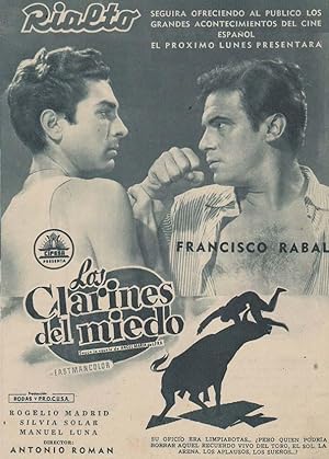 LOS CLARINES DEL MIEDO: Director: Antonio Román - Actores: Francísco Rabal, Rogelio Madrid, Silvi...